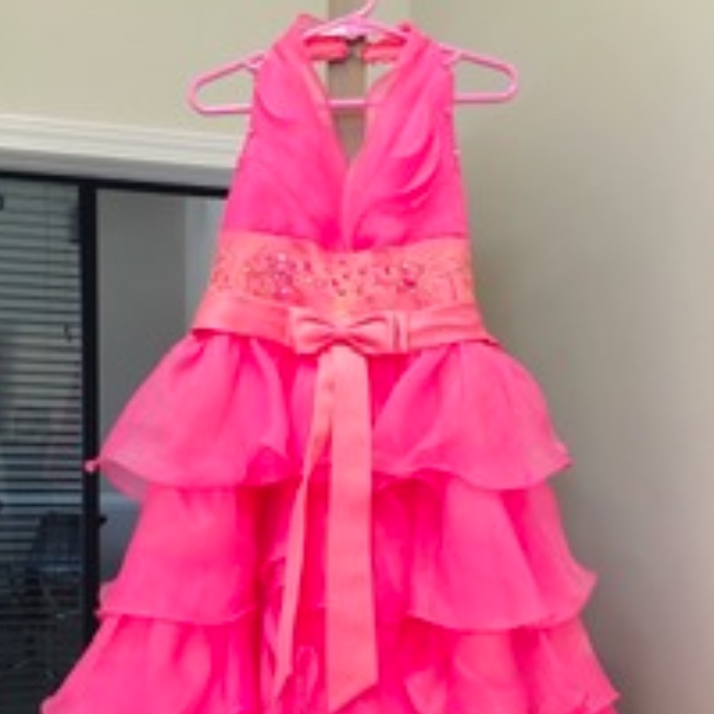 Hot Pink Tulle Gown